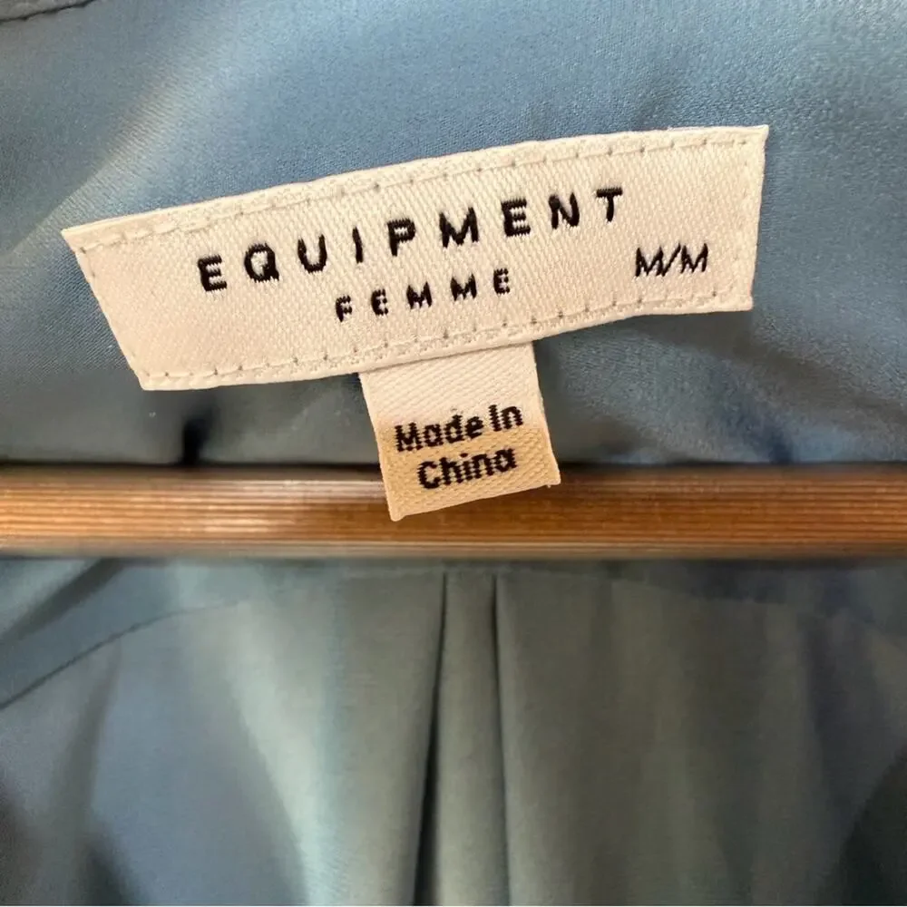 Equipment Femme Keira Satin Button Down Top Size Medium - Picture 6 of 7